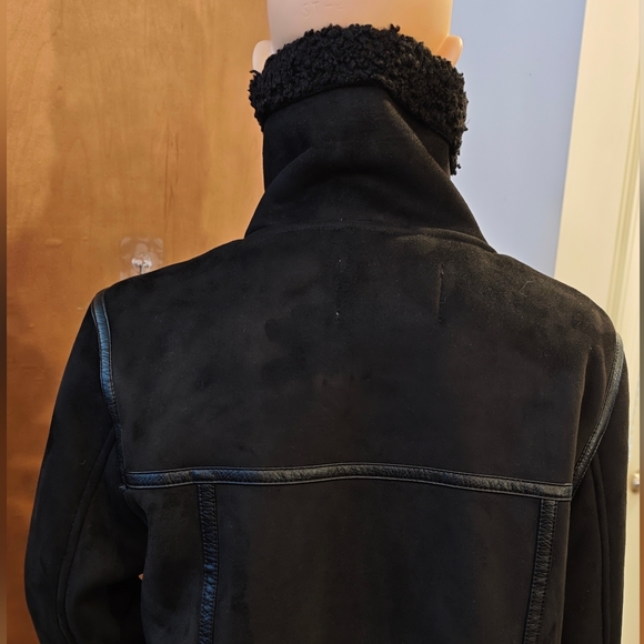 ❤️ LAST size S ZARA LONG FAUX SUEDE COAT - Picture 6 of 14